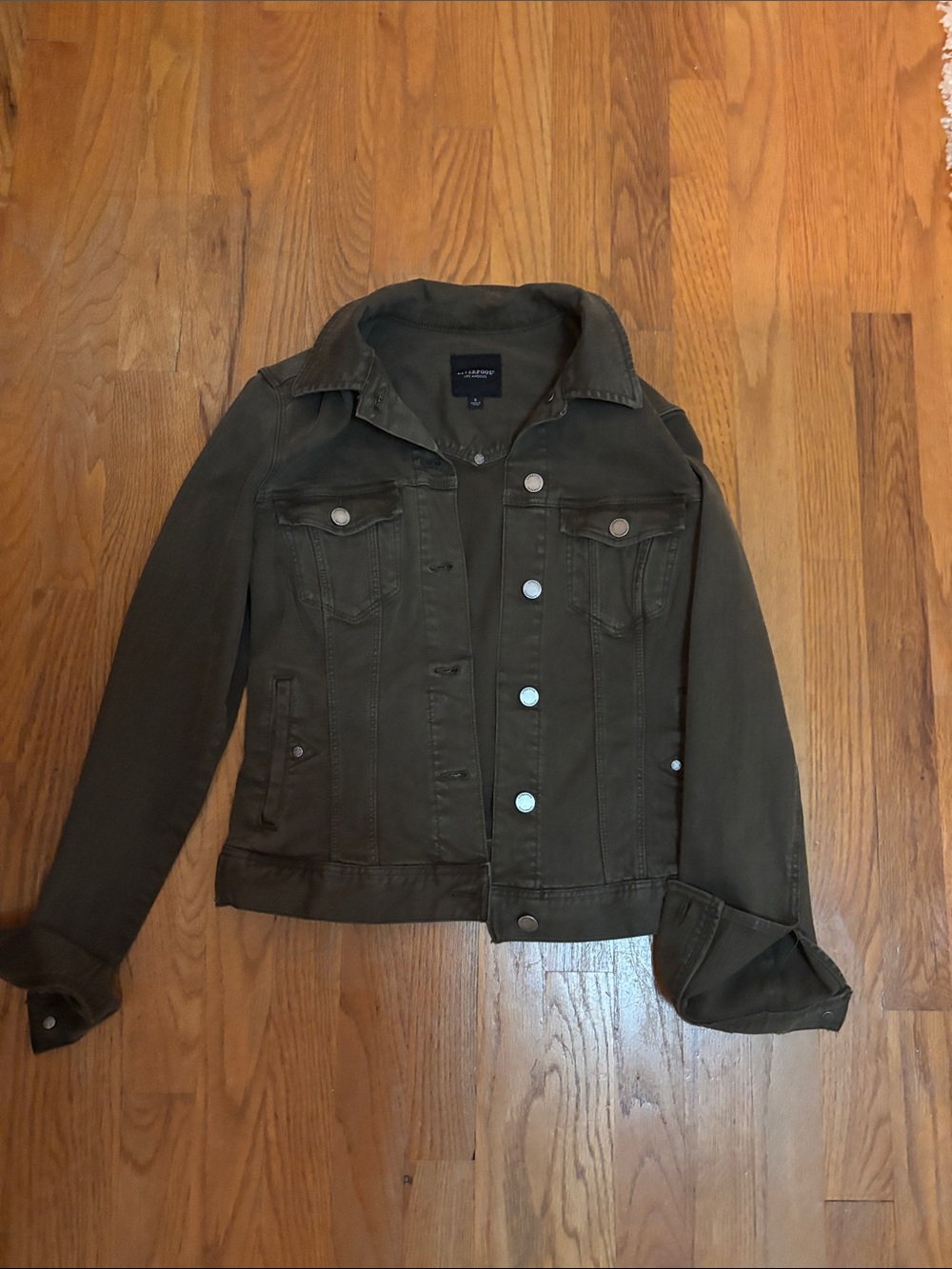 Liverpool Olive Green Denim Jacket - Women's
